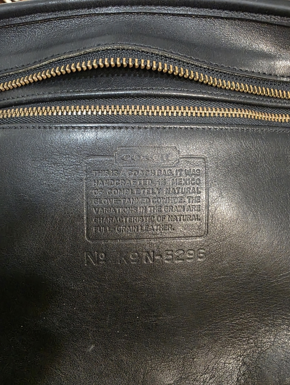 Coach Vintage 93" Embassy Black Leather Briefcase with -Brass Hardware - Picture 8 of 8